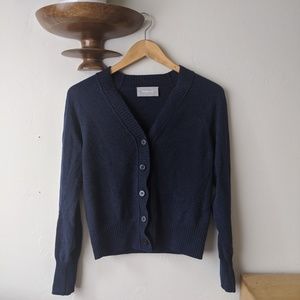 Everlane ReCashmere Cardigan Heathered Ink Sz S